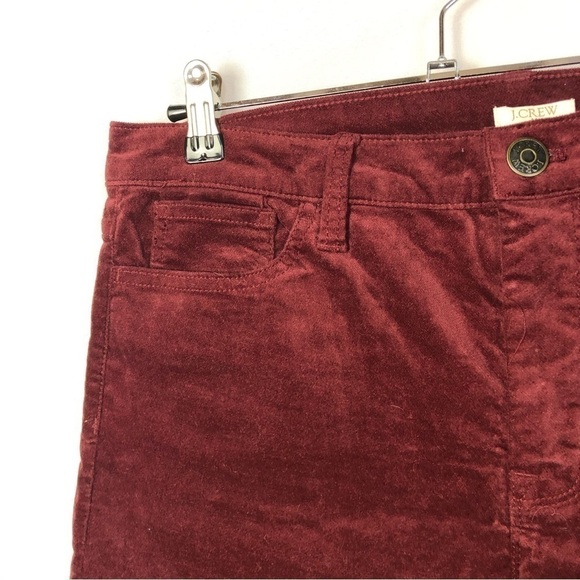 J. Crew Red Velvet High Rise Skinny Jeans 31 - Picture 4 of 4